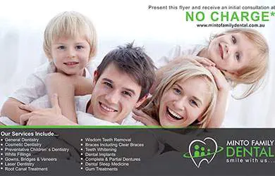 minto family dental brochure design