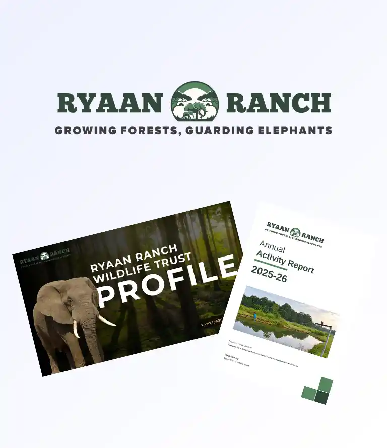 Ryaan Ranch Wildlife Trust: branding and 2025-26 annual report