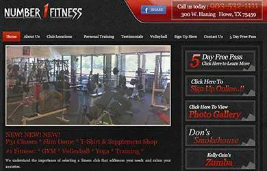 number 1 fitness website design