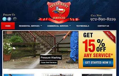 texas best services website design